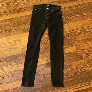 HudsonJeans size 26 black semi-coated skinny